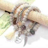 I Love You Bracelet Set - Beige