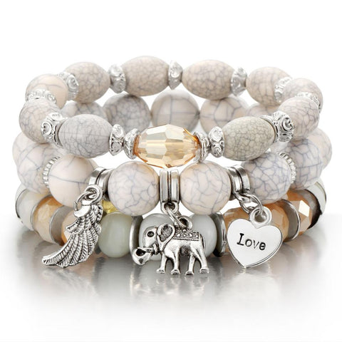 I love Elephants Bracelet Set