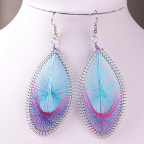 Blue Ocean Handmade String Earring