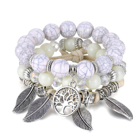 Granite Tree of Life Bracelet Set