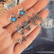 Arizona Owl Earring Set - 4 pairs