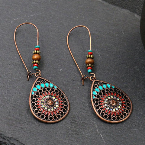Mandarin Copper Drop Earring
