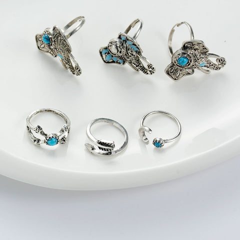 Elephant Ring Set - 6 rings