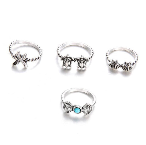 We Shell Sea Ring Set - 4 rings