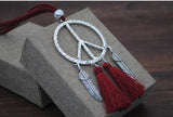 Boho Leather Tassel Necklace