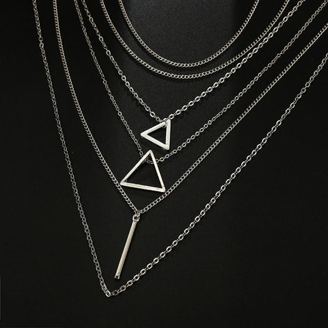 Bohem Triangle Pendant Necklace