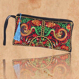 Free Shipping Vintage Ethnic Purses Ladies Casual Embroidery Boho Hippie Tassel Tote Wallets
