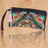 Free Shipping Vintage Ethnic Purses Ladies Casual Embroidery Boho Hippie Tassel Tote Wallets