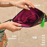 Free Shipping Vintage Ethnic Purses Ladies Casual Embroidery Boho Hippie Tassel Tote Wallets
