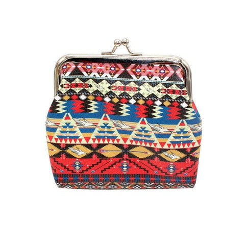 Aelicy Fashion Women Bag Fashion Women Printed Leather Coin Purse Square Clutch 4 Inch Boho Stripe Bags For Womens 2019