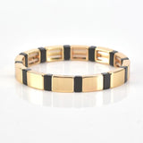 Black and Gold Tiled Bracelet