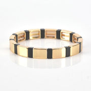 Black and Gold Tiled Bracelet