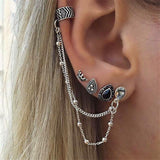 Retro Crown Drop Earrings
