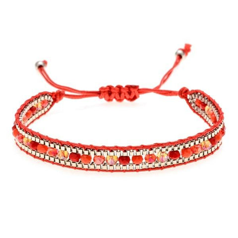 Ruby Bohemian Woven Friendship Bracelet