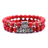 Owl Bracelet Duo Red